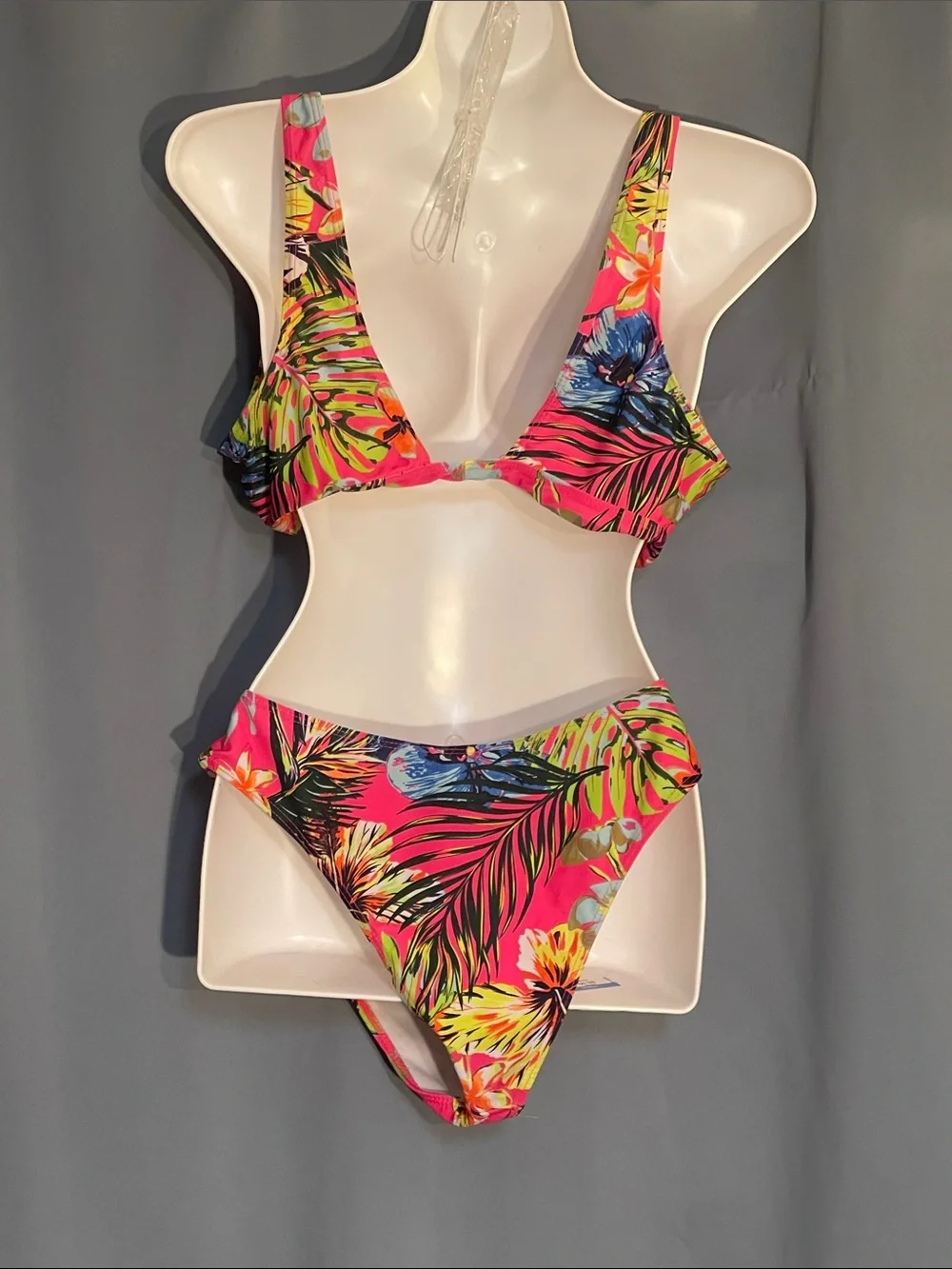Floral Tropical Pink Bikini Set